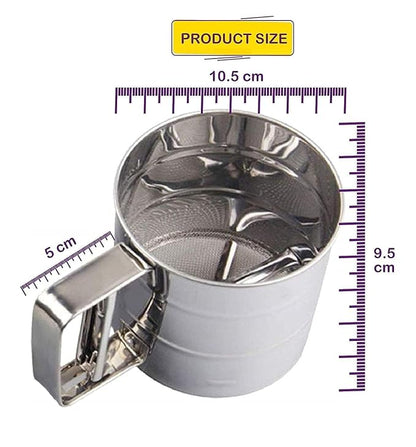 Manual Flour Sifter with Measuring Scale Mark for Flour Icing Sugar