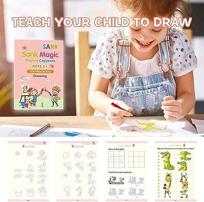 Sank Magic Practice Copybook, (4 Book+10 Refill+1 Pen+1 Grip) (NEW)