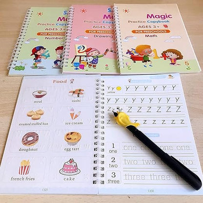 Sank Magic Practice Copybook, (4 Book+10 Refill+1 Pen+1 Grip) (NEW)